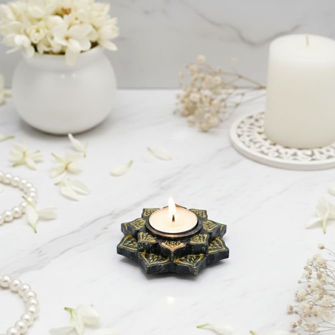 Pyrite Tea Light Holder